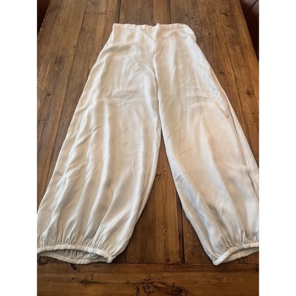 Bryn Walker Size Small Cream Balloon Barrel Pull On Pants Lagenlook Artsy - Picture 1 of 14